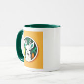 Ein stilisierter Hirsch mit Wald Tasse (Vorderseite Links)