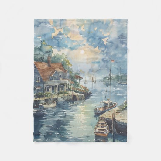 Ein stiller Hafen Fleecedecke (Vorderseite)