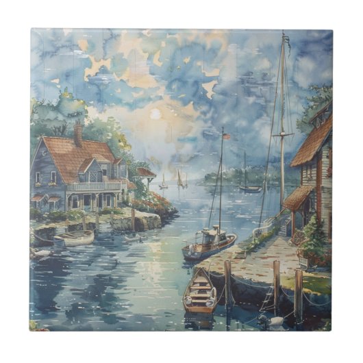 Ein stiller Hafen Fliese (Vorderseite)