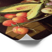 Ein stilles Leben mit Früchten auf einer vergewalt Poster (Ecke)