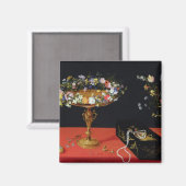 Ein Stillleben auf der Tazza mit Blume Magnet (Vorderseite/Rückseite)