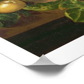Ein Stillleben auf einer Marmorkante Poster (Ecke)