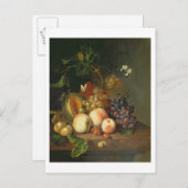 Ein Stillleben auf einer Marmorkante Postkarte (Vorne/Hinten)