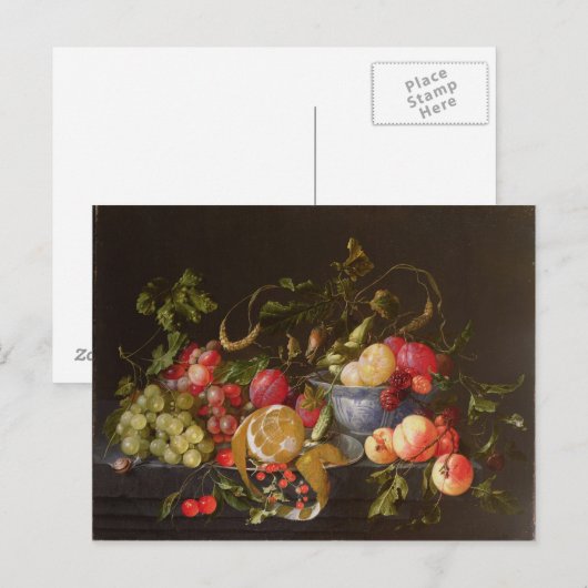 Ein Stillleben bei Obst Postkarte (Vorne/Hinten)