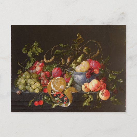 Ein Stillleben bei Obst Postkarte (Vorderseite)