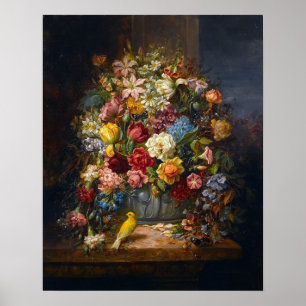 Ein Stillleben der Blume von Hans Zatzka - Plakat