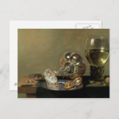 Ein Stillleben mit einem Glas Wein Postkarte (Vorne/Hinten)