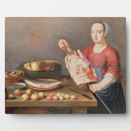 Ein Stillleben mit Fleisch und Fisch mit einem Koc Fotoplatte (Vorderseite)