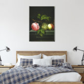 Ein Stillleben mit Rose, Trauben und Pfirsich Leinwanddruck (Insitu (Schlafzimmer))