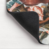 Ein Stillleben von ein Fisch-, Forelle-und Mousepad (Ecke)