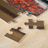 Ein Stillleben von ein Fisch-, Forelle-und Puzzle (Seite)