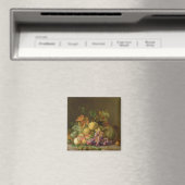 Ein Stillleben von Melonen, Trauben und Pfirsichen Magnet (In Situ (Geschirrspüler))