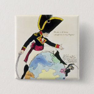 Ein Stillstand zu einem Schritt über der Kugel, Button