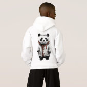 Ein stilvoller Panda mit verschiedenen Kleidungsst Hoodie (Schwarz voll)
