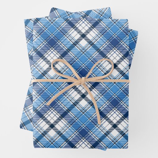 Ein stilvolles, kariertes Design Geschenkpapier Set (Beispiel)