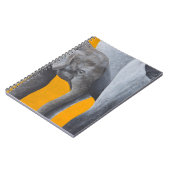 Ein stilvolles Notebook mit Elefant und Kind Notizblock (Linke Seite)