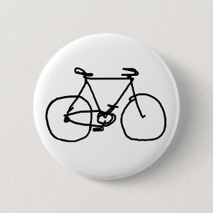 ein stilvolles schwarzes Fahrrad Button