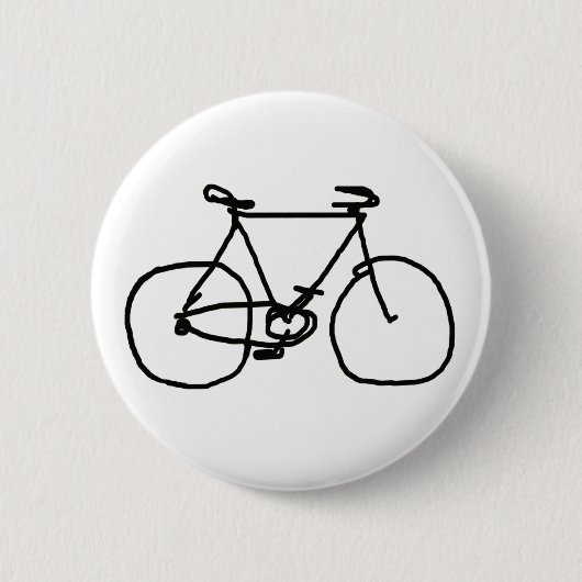 ein stilvolles schwarzes Fahrrad Button (Vorderseite)
