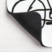 ein stilvolles schwarzes Fahrrad Mousepad (Ecke)