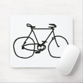 ein stilvolles schwarzes Fahrrad Mousepad (Mit Mouse)
