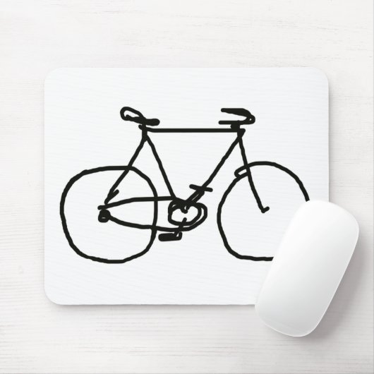 ein stilvolles schwarzes Fahrrad Mousepad (Mit Mouse)