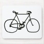 ein stilvolles schwarzes Fahrrad Mousepad (Vorne)