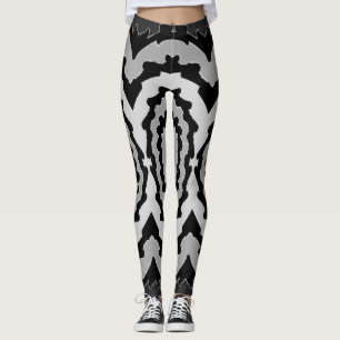 Ein stilvolles Weiß & Schwarz "Ratti_Creative_Arts Leggings