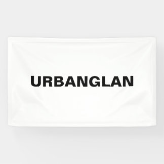 Ein stilvolles weißes Banner mit URBANGLAN Design
