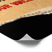 EIN STIMMBARACK OBAMA -PST25x30 Poster (Ecke)