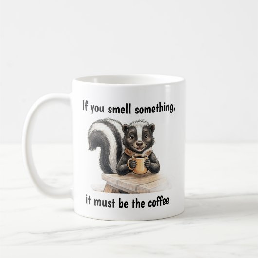Ein Stinktier in Abrede Kaffeetasse (Links)