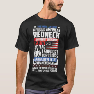 Ein stolzer amerikanischer Redneck unterstützt die T-Shirt