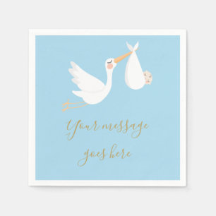 Ein Storchen-Baby-Shower/Sprinkle mit besonderer L Serviette