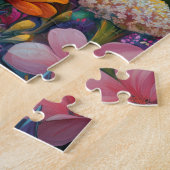 Ein strahlender Hase in einem lebendigen Garten Puzzle (Seite)