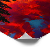 Ein strahlender Himmel, der sich im See widerspieg Poster (Ecke)