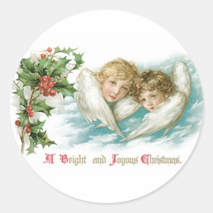 Ein strahlendes und freudiges Weihnachten Runder Aufkleber