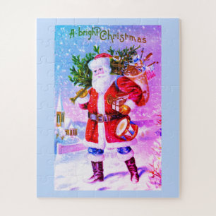 Ein strahlendes Weihnachten mit Santa Puzzle