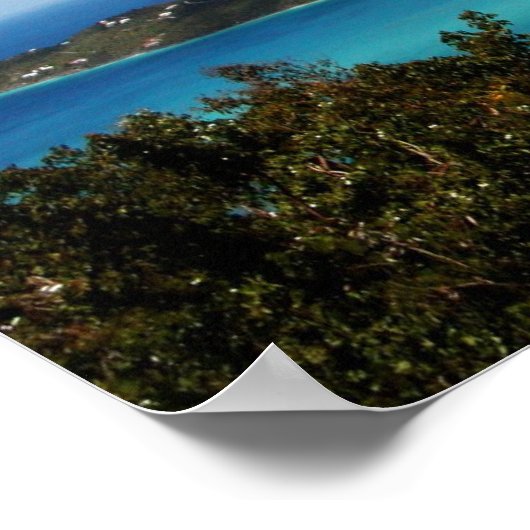 EIN STRAND AUF DEN INSELN POSTER (Ecke)