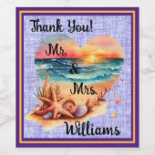 Ein Strand danke! Weinetikett (Einzelnes Label)