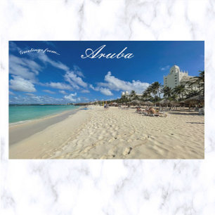 Ein Strand in Aruba Postcard Postkarte