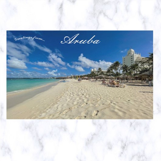 Ein Strand in Aruba Postcard Postkarte