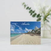 Ein Strand in Aruba Postcard Postkarte (Stehend Vorderseite)