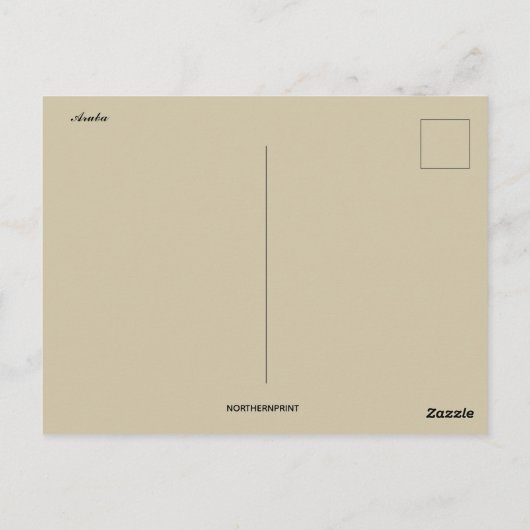 Ein Strand in Aruba Postcard Postkarte (Rückseite)