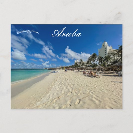 Ein Strand in Aruba Postcard Postkarte (Vorderseite)