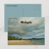 Ein Strand in Malaysia Postkarte (Vorne/Hinten)