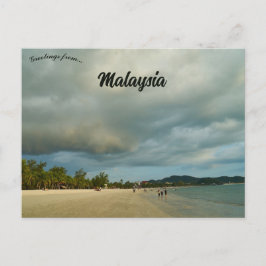Ein Strand in Malaysia Postkarte