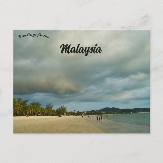 Ein Strand in Malaysia Postkarte (Vorderseite)
