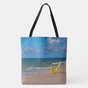 Ein Strand irgendwo und Strand-Stuhl Tasche