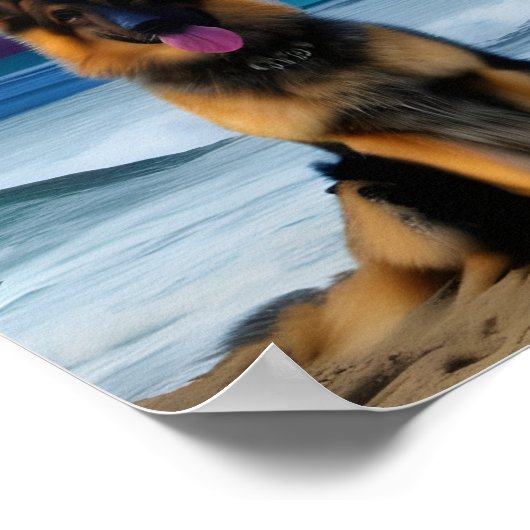 Ein Strandschuhwerk Poster (Ecke)