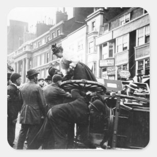 Ein Straßen-Unfall Quadratischer Aufkleber