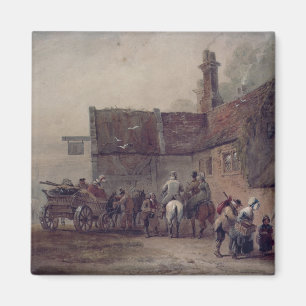 Ein Straßenrand-Gasthaus Magnet